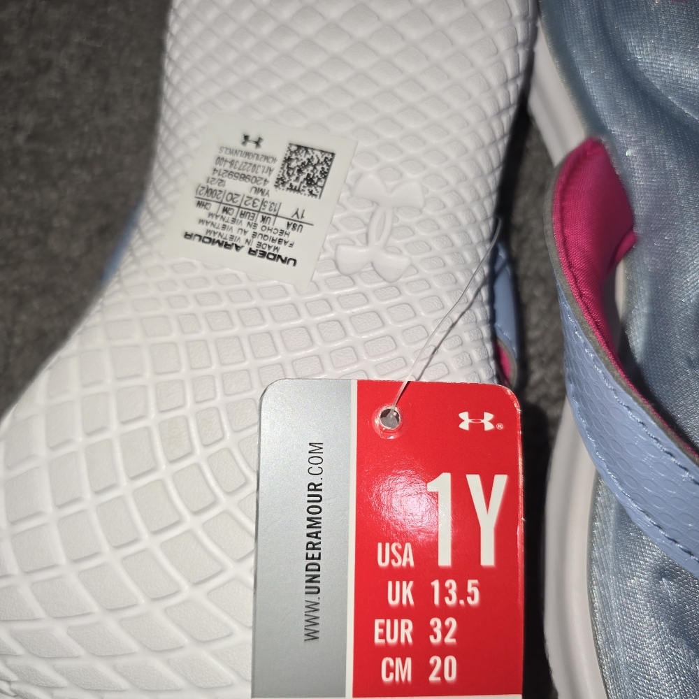 Nwt under armour slippers sandals youth girls 1 new - Picture 4 of 4